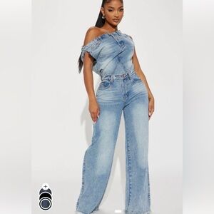 Fashion Nova- Dakota Denim Jumpsuit